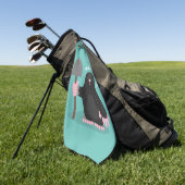 Serviette De Golf Caricature mole joyeux (Vert)