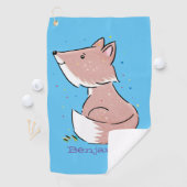 Serviette De Golf Caricature pour bébé renard (En situation)