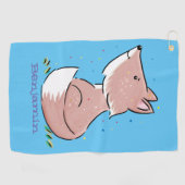 Serviette De Golf Caricature pour bébé renard (Horizontal)