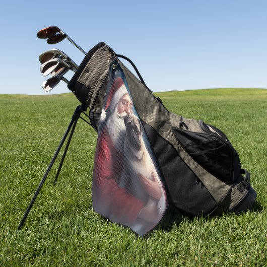Serviette De Golf Carlin Avec Noël Festif Du Père Noël (Vert)