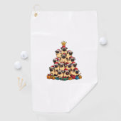 Serviette De Golf Carlins de Noël Carlin chien (En situation)