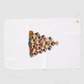 Serviette De Golf Carlins de Noël Carlin chien (Horizontal)