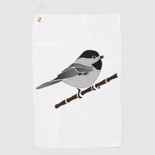 Serviette De Golf Carolina Chickadee Songbird Illustré