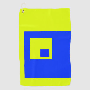 Serviette De Golf Carré jaune et bleu