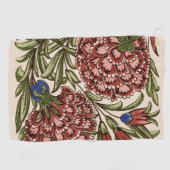 Serviette De Golf Carreau de fleur d'œillet Art antique rustique De (Horizontal)