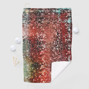 Serviette De Golf Carreau rouge taché de peinture aérosol