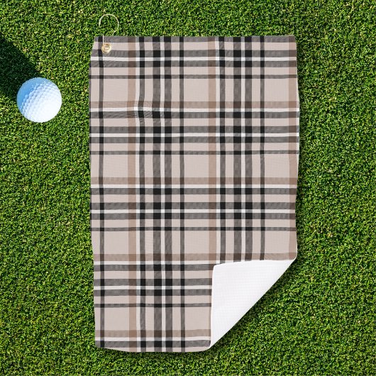 Serviette De Golf Carreaux Beige