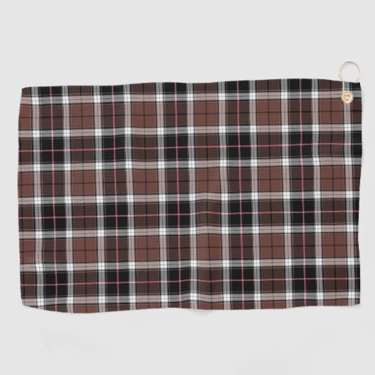 Serviette De Golf Carreaux Marron (Horizontal)