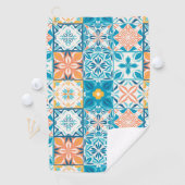 Serviette De Golf Carreaux ornés en bleu et jaune