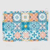 Serviette De Golf Carreaux ornés en bleu et jaune