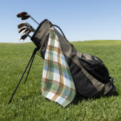 Serviette De Golf Carreaux Vert Marron Bleu Rayures (Vert)