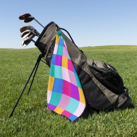 Serviette De Golf Carrés du printemps de Pâques (Vert)