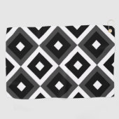Serviette De Golf Carrés noirs et blancs (Horizontal)