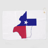 Serviette De Golf Carte de drapeau du Texas (Horizontal)