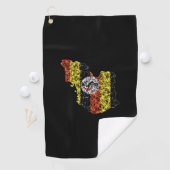 Serviette De Golf Carte de l'Ouganda, Polygonal mesh line plan (En situation)