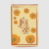 Serviette De Golf Carte de voeux encadrée Happy Halloween typographi (Devant)