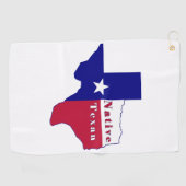 Serviette De Golf Carte du drapeau texan natif (Horizontal)