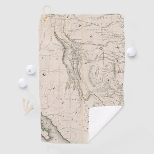 Serviette De Golf Carte du Texas et les pays limitrophes