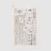 Serviette De Golf Carte Française Canada (Québec) par Champlain 1612 (Devant)