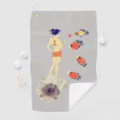 Serviette De Golf Carte postale (En situation)