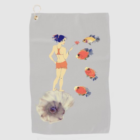 Serviette De Golf Carte postale (Devant)