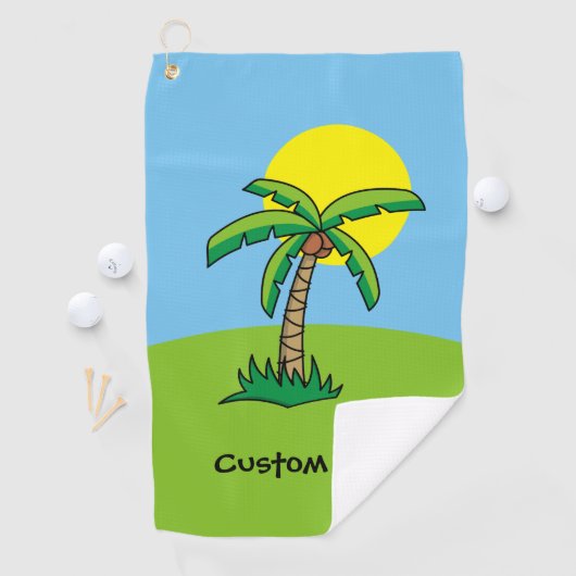 Serviette De Golf Carton Palm Tree (En situation)