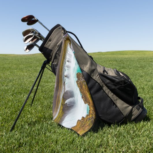 Serviette De Golf Cascade de Godafoss, Islande (Vert)