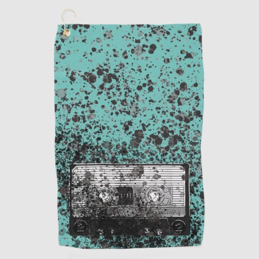 Serviette De Golf Cassette audio rétro (Devant)