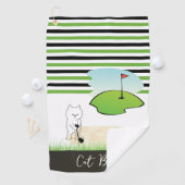 Serviette De Golf Cat Box Golf Towel (En situation)