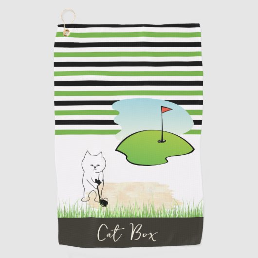 Serviette De Golf Cat Box Golf Towel (Devant)