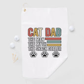 Serviette De Golf Cat Dad Vintage Funny Snack Dealer Shirt Design_1 (En situation)