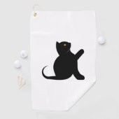 Serviette De Golf Cat dit bonjour (En situation)