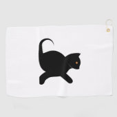 Serviette De Golf Cat dit bonjour (Horizontal)