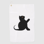 Serviette De Golf Cat dit bonjour (Devant)