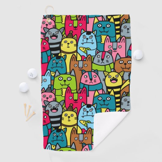 Serviette De Golf Cat et kitten (En situation)
