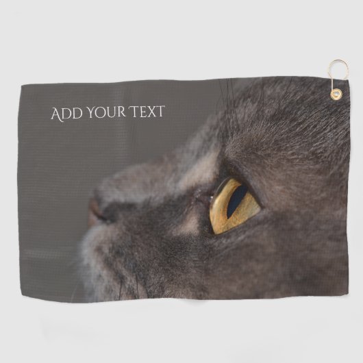 Serviette De Golf Cat Eye-Macro par Shirley Taylor (Horizontal)