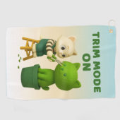 Serviette De Golf Cat Gardener Topiary Trim Mode Surreal (Horizontal)