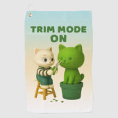 Serviette De Golf Cat Gardener Topiary Trim Mode Surreal (Devant)