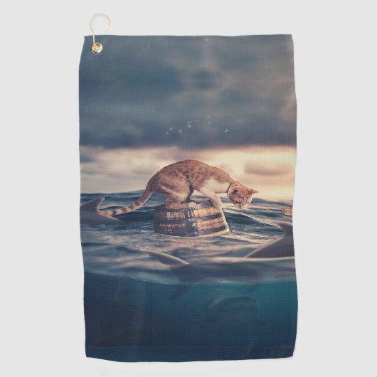 Serviette De Golf Cat Nap Dream ou cauchemar (Devant)