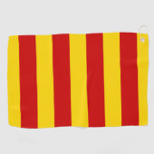 Serviette De Golf Catalogne Drapeau & Catalan - La Senyera mode (Horizontal)