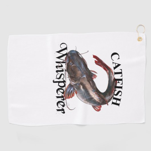 Serviette De Golf Catfish Whisperer Light Fishing Towne (Horizontal)