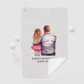 Serviette De Golf Caution père et fille (10) (En situation)
