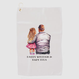Serviette De Golf Caution père et fille (10)