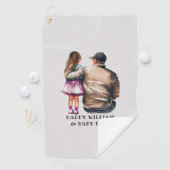Serviette De Golf Caution père et fille (11) (En situation)