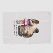Serviette De Golf Caution père et fille (11) (Horizontal)