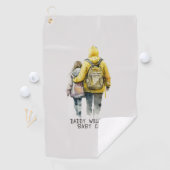 Serviette De Golf Caution père et fille (2) (En situation)