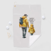 Serviette De Golf Caution père et fille (3) (En situation)