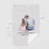 Serviette De Golf Caution père et fille (7) (En situation)