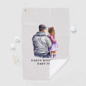 Serviette De Golf Caution père et fille (9) (En situation)