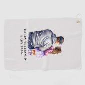 Serviette De Golf Caution père et fille (9) (Horizontal)